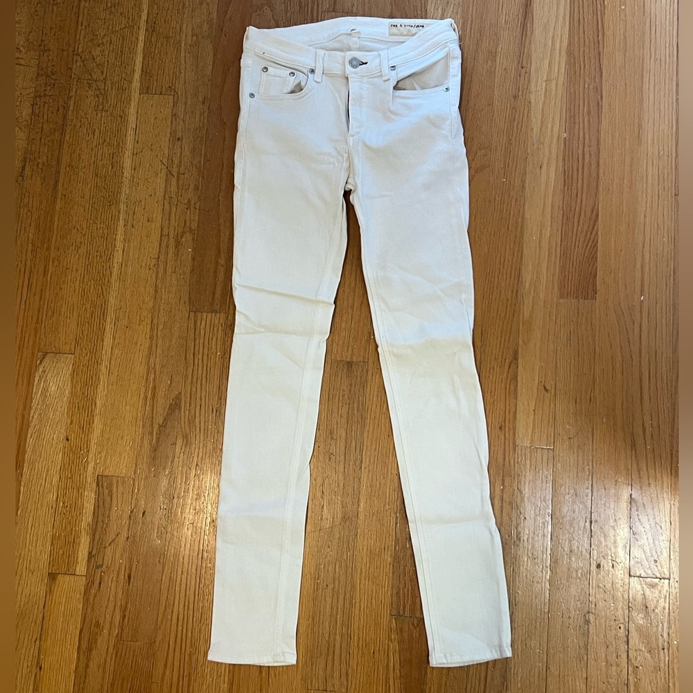 Rag & Bone White Skinny Jeans 27